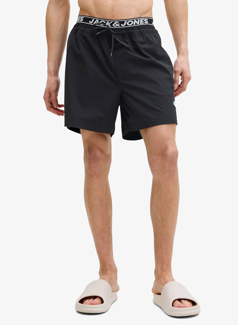 JACK & JONES Logo Drawstring Swim Shorts - Image 3